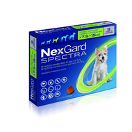 NexGard Spectra 3 Chews (7.5-15kg) - Green - Chewable Tablets for Dogs