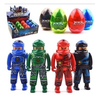 [Mos Toys] Ninja ​Deformation Egg Toys Surprise Egg Toys Kids Boys Mainan Budak Lelaki Cake Topper D