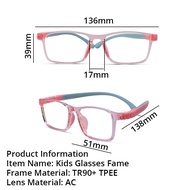 Kids Glasses for Prescription Frame Optical Specs Silicone Children Flexible Kid Boys Teenage Replac