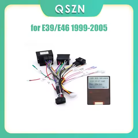 QSZN 16Pin Power Wiring Harness Cable Canbus box Adaptor Decoder For BMW E39 E46 Android Car Radio S