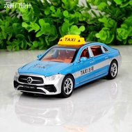 1:32 e300 Mô hình xe taxi hợp kim mở cửa kéo lại có âm thanh và ánh sáng mô phỏng xe đồ chơi kim loạ