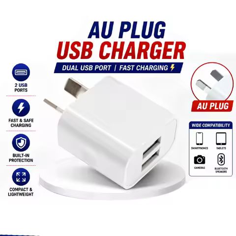 USB Double Wall Fast Charger Adapter Dual 2A 5V For Phone USB-A Lot Travel Adapter Dual Ports USB Wa