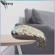 [fixory] Melted Disco Ball Decoration, Disco Ball Sculpture, Unique Ornament, Table Decoration, Glit