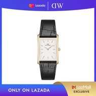 【Only On Lazada】[2 years warranty] Daniel Wellington Bound 32x22mm Black Crocodile - Gold - White Di