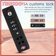TIINSOO กุญแจล็อค ทนฝนและแดด ป้องกันการโจรกรรม กระเป๋าเดินทาง การ TSA007 ชุดล็อค3หลัก ล็อครหัสอย่างปลอดภัย TSA ล็อคศุลกากร