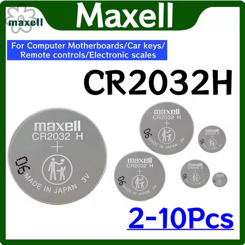 2-10PCS Original-MAXELL CR2032H 240mAh High Capacity 3V Battery Computer Motherboard Battery Replace