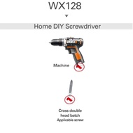 Worx 12V ไขควงไร้สาย WX128.1ขนาดเล็ก DC สว่านไฟฟ้าโปรแกรมควบคุม (ไม่มี Chrger Btery) ร้าน Hfjgi