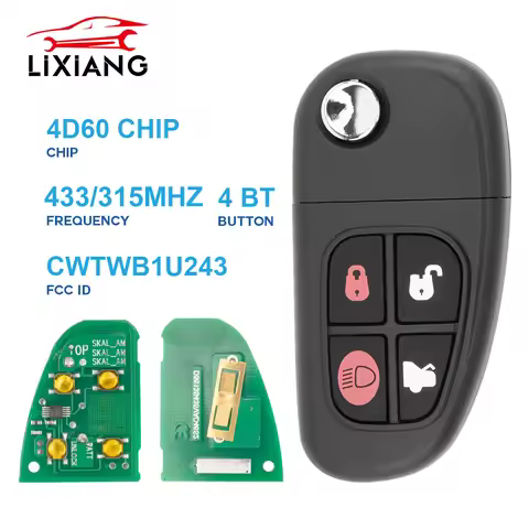 LIXIANG Car Remote Key For Jaguar X S Type 1999-2009 XJ XJR XJ8 315/434 Mhz 4D60 Chip Auto Smart Con