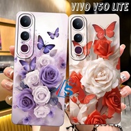 Softcase VIVO V50 LITE 5G 2025 Full Color Aesthetic Floral Motif - Vivo Casing - Vivo Case - Vivo Ce