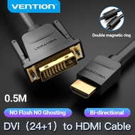 Vention DVI to HDMI Cable DVI D 24+1 Pin Support 4K 60HZ HD Cable HDMI to DVI Cable Support 1080P 3D