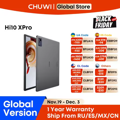 CHUWI Hi10X Pro Tablet 4G LTE Android 13 Widevine L1 10.1" IPS Core Unisoc T606 4GB RAM 128GB ROM Ta