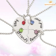 ILIGHTHEARTEDY4 4 Bff Friend Love Necklace Best Friend Froever Womens Necklace
