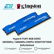 Kingston HyperX | DDR3 Ram | 8GB | 1600/1866Mhz | Desktop RAM