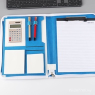 Cross-Border Contract Folder Wholesale Zipper Style New Waterproof pu Leather Bag Folder Storage Mul