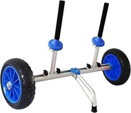 Newcod Sit on Top Kayak Cart Dolly with Large Airless Wheels, Quick-Detachable and Width Adjustable, Suitable for Kayaks Canoes with Scupper Holes