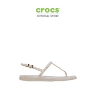 CROCS รองเท้าแตะผู้หญิง MIAMI STUDDED THONG FLIP รุ่น 211495-0LL - ALMOND TINT