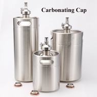 Mini Keg with Ball Lock Spear Carbonating Cap 2/4/5L Stainless Steel 304 Single Wall Portable Picnic