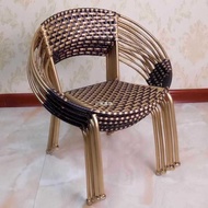 S-6🏅Rattan Chair Small Rattan Chair Home Woven Chair Children's Rattan Chair Stool Back Chair Stackable Folding Leisure