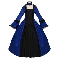 Amazon AliExpress Medieval Retro Palace Print Dress Victorian Palace Dress Halloween 240920