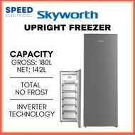 [SABAH ONLY] SKYWORTH UPRIGHT FREEZER INVERTER 180L/142L SRS-180CBP 冷藏冰箱 冷藏柜 FREEZER BERDIRI INVERTE