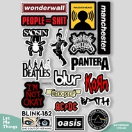 Sticker BAND Oasis blink 182 Bmth MCR Vinyl Waterproof Tumblr