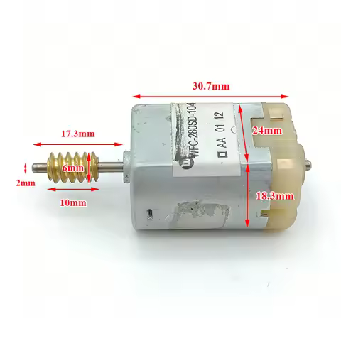 FC-280SD-10460 DC 12V 18V 24V 8400RPM Micro 24mm Flat Electric Motor Copper Worm Gear Shaft DIY Car 