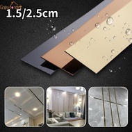 5m Stainless Steel Mirror Background Wall Sticker Self-Adhesive Edge Tile Metal Strip Living Room Home Decoration
