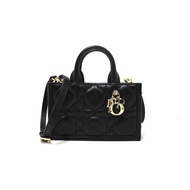 Christian Dior Black Calfksin Macrocannage Mini Book Tote