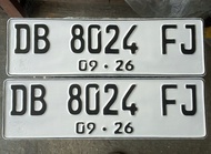 Plat nomor mobil FONT TERBARU Berlogo standar samsat 1pasang depan dan belakang
