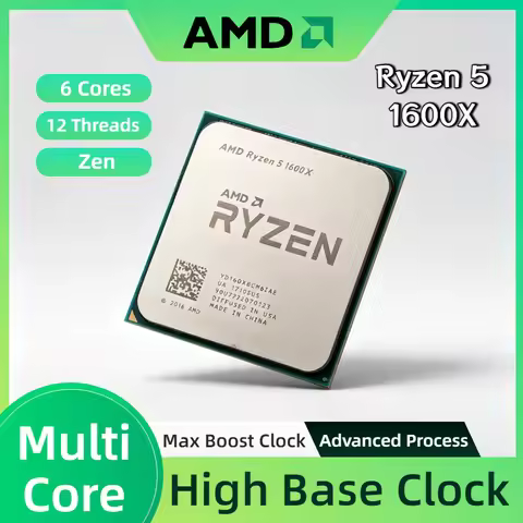 AMD R5 1600X 6 Core 12 Thread 3.6GHz Max 95W AM4 L3 16M Cache Desktop CPU Gaming Processor Pro Max 4
