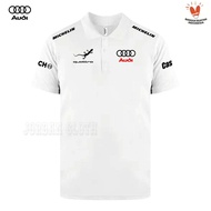 S-5XL Ready stock Audi | Audi Sport T-shirt Polo T-shirt Flip Collar Audi Sport Quattro Racing Team 