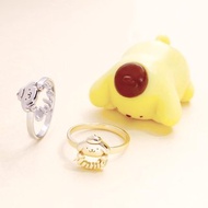 【客製化禮物】My Pompompurin系列-Hello布丁 訂製字母純銀戒指