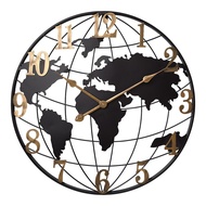 World Map Clock Wall Clock Living Room Home Clock Nordic