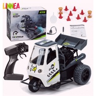 Linn S810 Remote Control Motorcycle With Light Spray 2.4G Electric High Speed RC Tricycle Simulation Motorbike Model