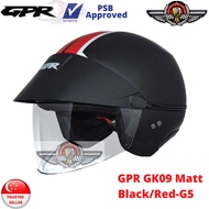 GPR Helmet GK09 Matt Black/Red-G5 (PSB Approved)