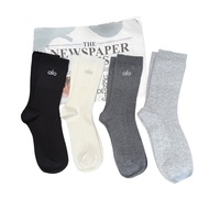 Alo Brand Socks Plain Color Long Ankle Soft Fabric Good Ventilation