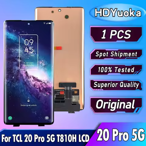 6.67" Original For TCL 20 Pro 5G LCD T810H Display Touch Screen Digitizer Assembly For TCL 20 Pro Di