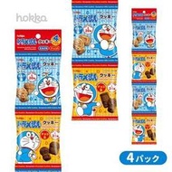 +東瀛go+ HOKKA 4連 哆啦A夢 造型餅乾 小叮噹 可可 牛奶 雙口味 造型四連餅 日本進口 北陸製果 四連餅