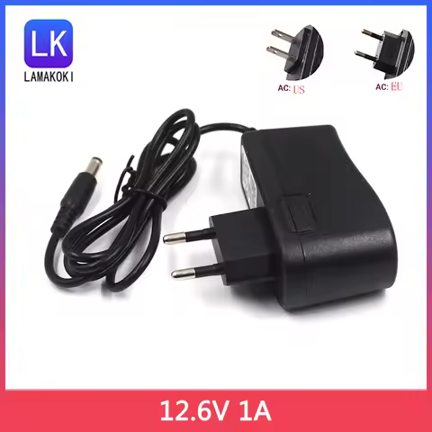 100-240V AC DC 12.6V 1A 1000MA Adapter Power Supply 5.5x2.5mm 12.6V Volt AC Charger Adaptor Plug For
