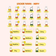CUSTOM WATERPROOF NAME STICKERS - MIFFY 30 pcs/ CUSTOM CHILDREN'S NAME STICKERS CUSTOM CHILDREN'S NA