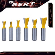 BERT🇲🇾｜Dovetail Router Bits Set Half-Blind & Through Dovetail Joint Router Bit Set Woodworking Milli