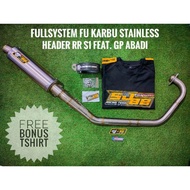【PROMO】 - Knalpot Fullsystem SJ88 FU Karbu RR S1 Stainless (Free