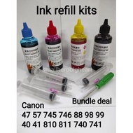 Refill ink kit for All CANON Cartridge 88 98 89 99 810 811 740 741 745 746 740 741 40 41 47 57 e410 E460 e470 E510 MP237