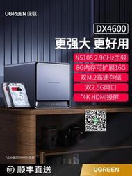綠聯私有雲DX4600 四盤位nas家用家庭網絡存儲服務器個人雲網盤相