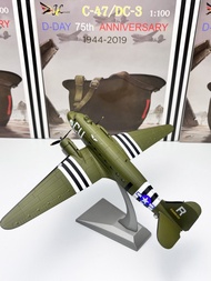 1/100 World War II US Army 101 Airborne Division C47 Transport Fighter Aircraft Model Normandy War 7