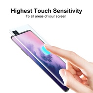 DomeGlass กระจกกันรอยกาว UV สำหรับ OnePlus 11 / 10 Pro / 9 Pro / 8 Pro / 7 Pro / 7T Pro กระจกใสเต็มจ