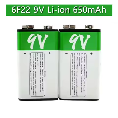 6F22 9V Li-ion 650mAh Battery Rechargeable Battery for RC Helicopeter Model Multimeter Microphone +U