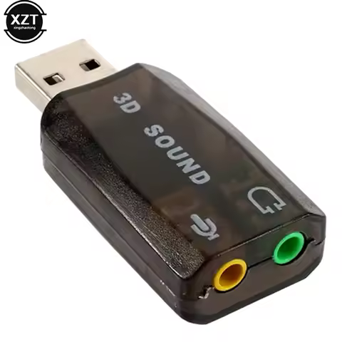 5.1 Sound Channel USB Independent Sound Card Jack Stereo Headset 3d Sound Card Audio Adapter New Spe