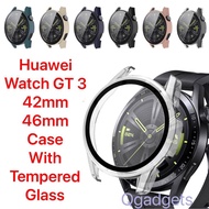 Huawei Watch GT 3 42mm 46mm Hard PC With Tempered Glass Cover Full Coverage Cover Huawei Watch GT3 C