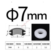10 pcs Rubber Grommet O White Connector Holder Grommet 7 mm